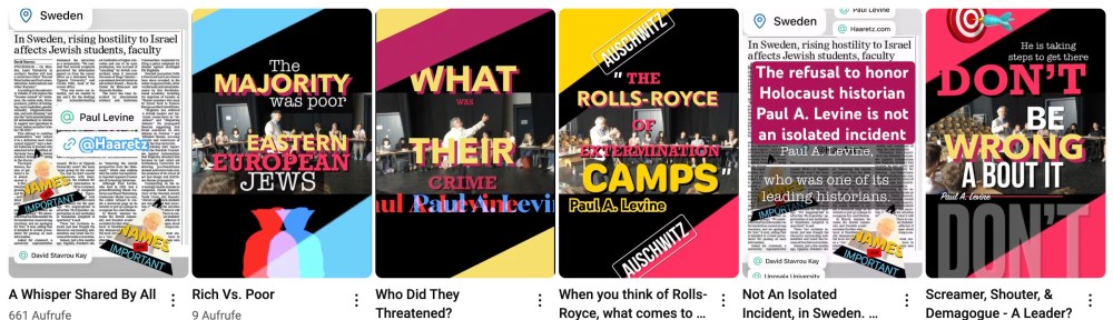 The Refusal To Honor the Holocaust Historian Paul A. Levine Is Not An Isolated Case